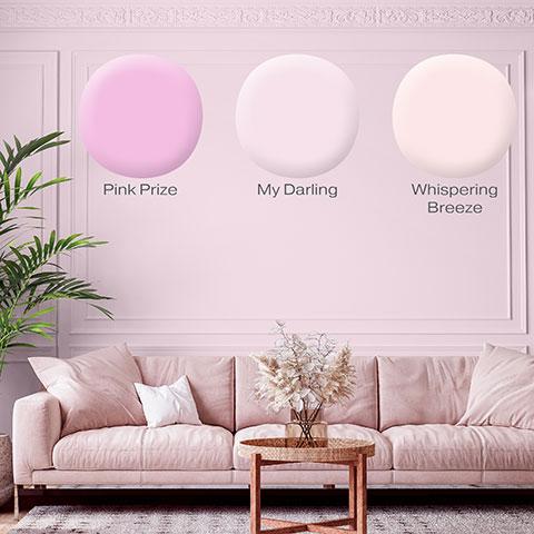 Interior paint in Soft pink colours are trending for 2022  