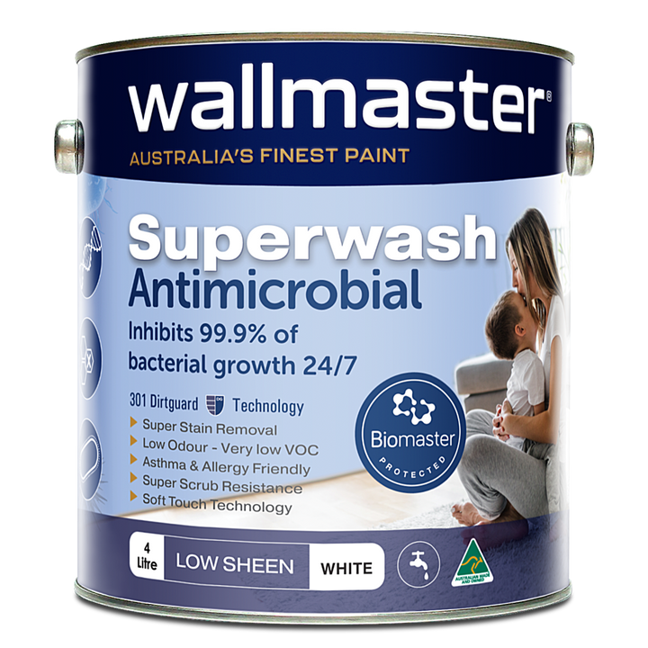 Superwash Antimicrobial-Low Sheen-Paint by Wallmaster Paints